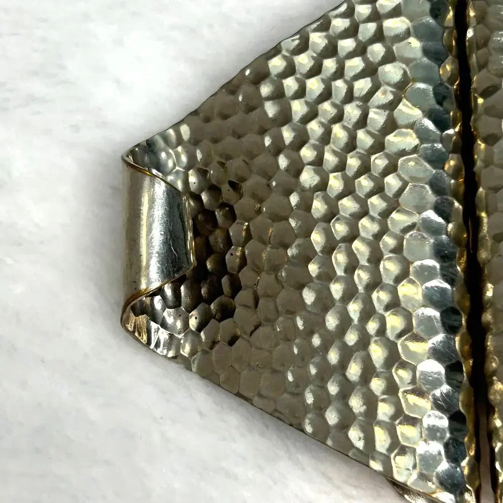 Vintage‎ Hammered Metal Belt Buckle